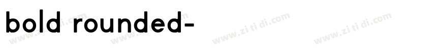 bold rounded字体转换